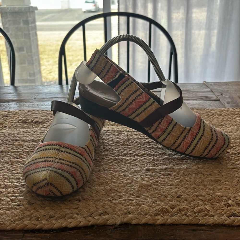 OTBT Women Springfield Mary Jane Clog Size 9 Platfrom Striped Multicolor…